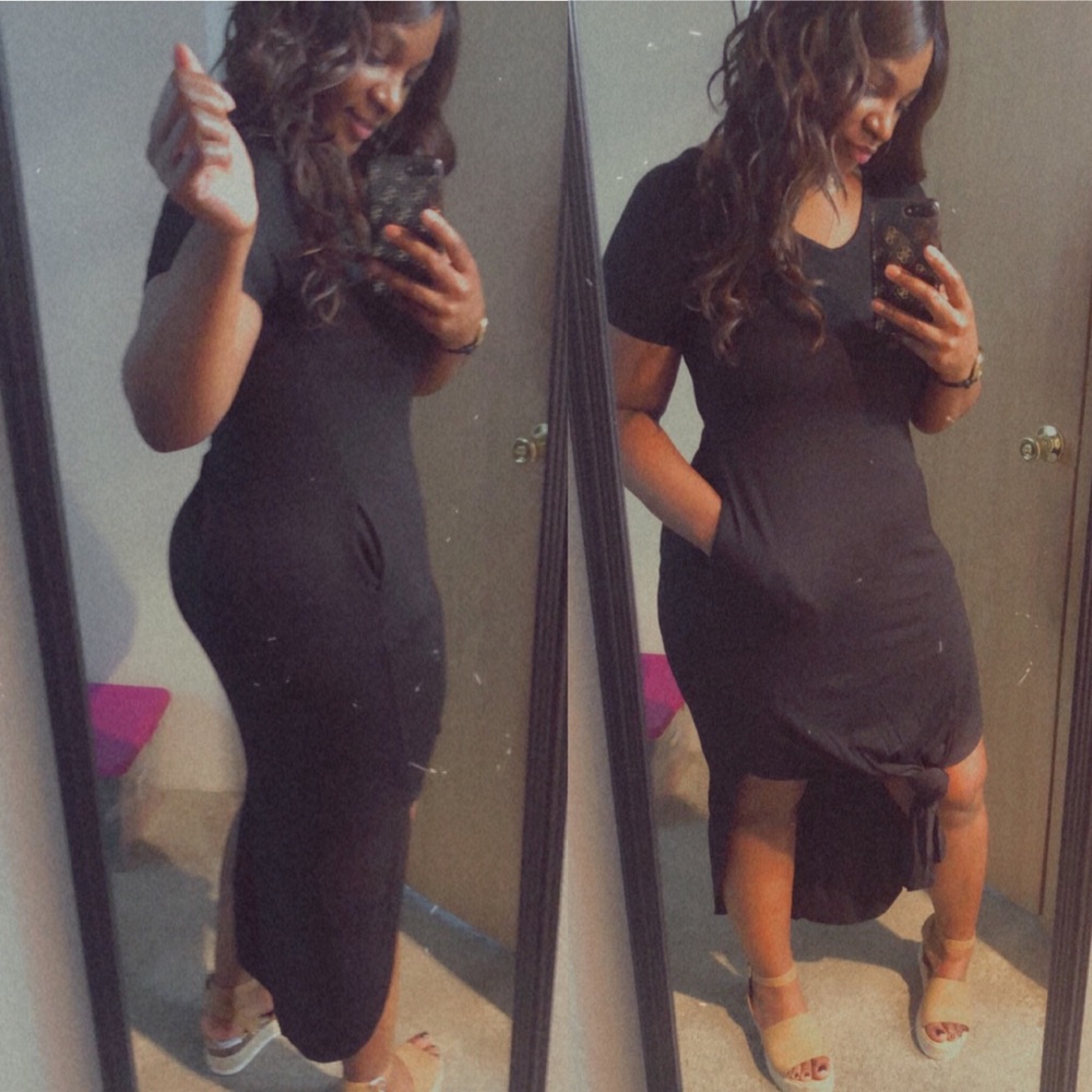 Black Tie Up Dress
